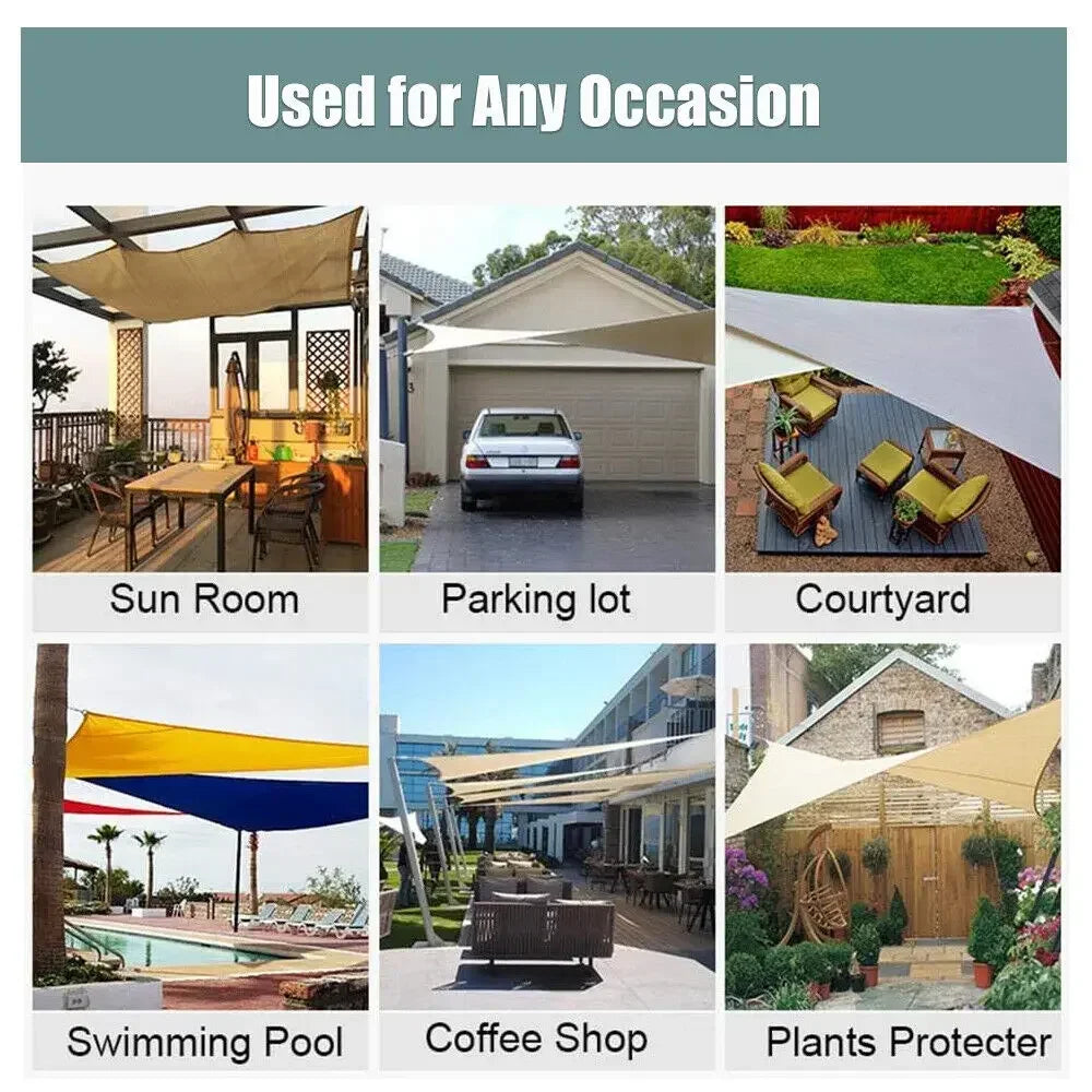 Waterproof Outdoor Shade Sail Canopy For Patio Garden Protection