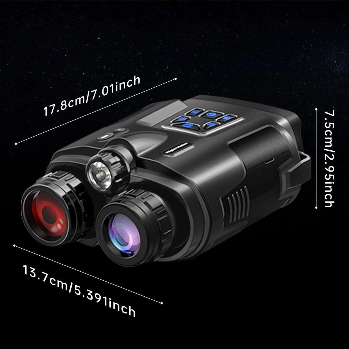 DIYIMIN Night Vision Binoculars 8X Digital Zoom Rechargeable Goggles