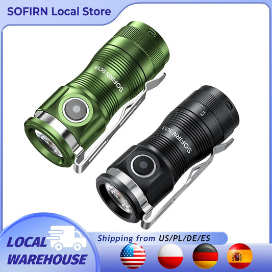 Sofirn Sc13 Magnetic 1300 Lumen Tactical Rechargeable Led Flashlight