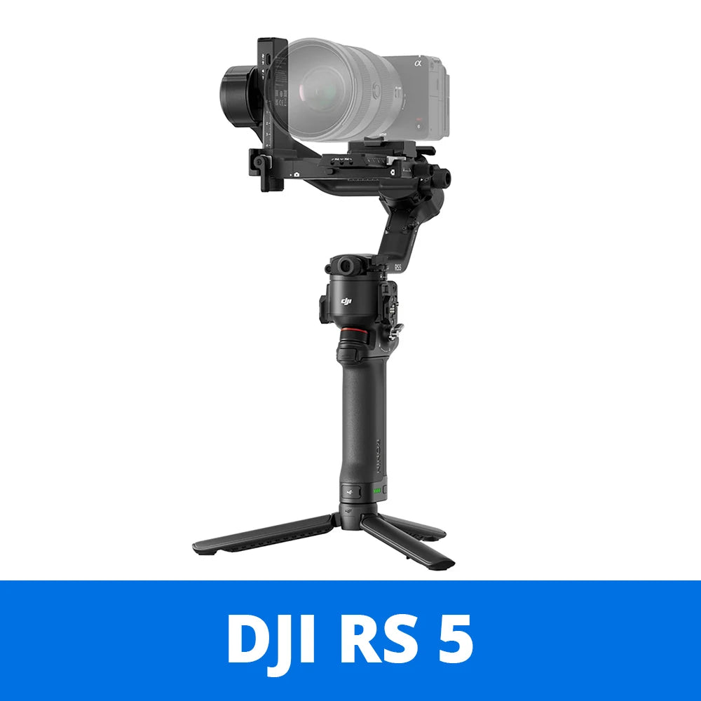 DJI RS 5 Gimbal Camera Stabilizer for Filmmakers and Videographers - 3-Axis Stabilizer for Wedding, Documentary & Commercial Video, OLED, Bluetooth, RavenEye