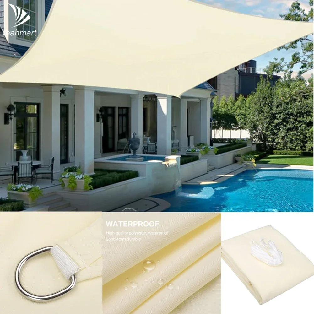 Waterproof Outdoor Shade Sail Canopy For Patio Garden Protection
