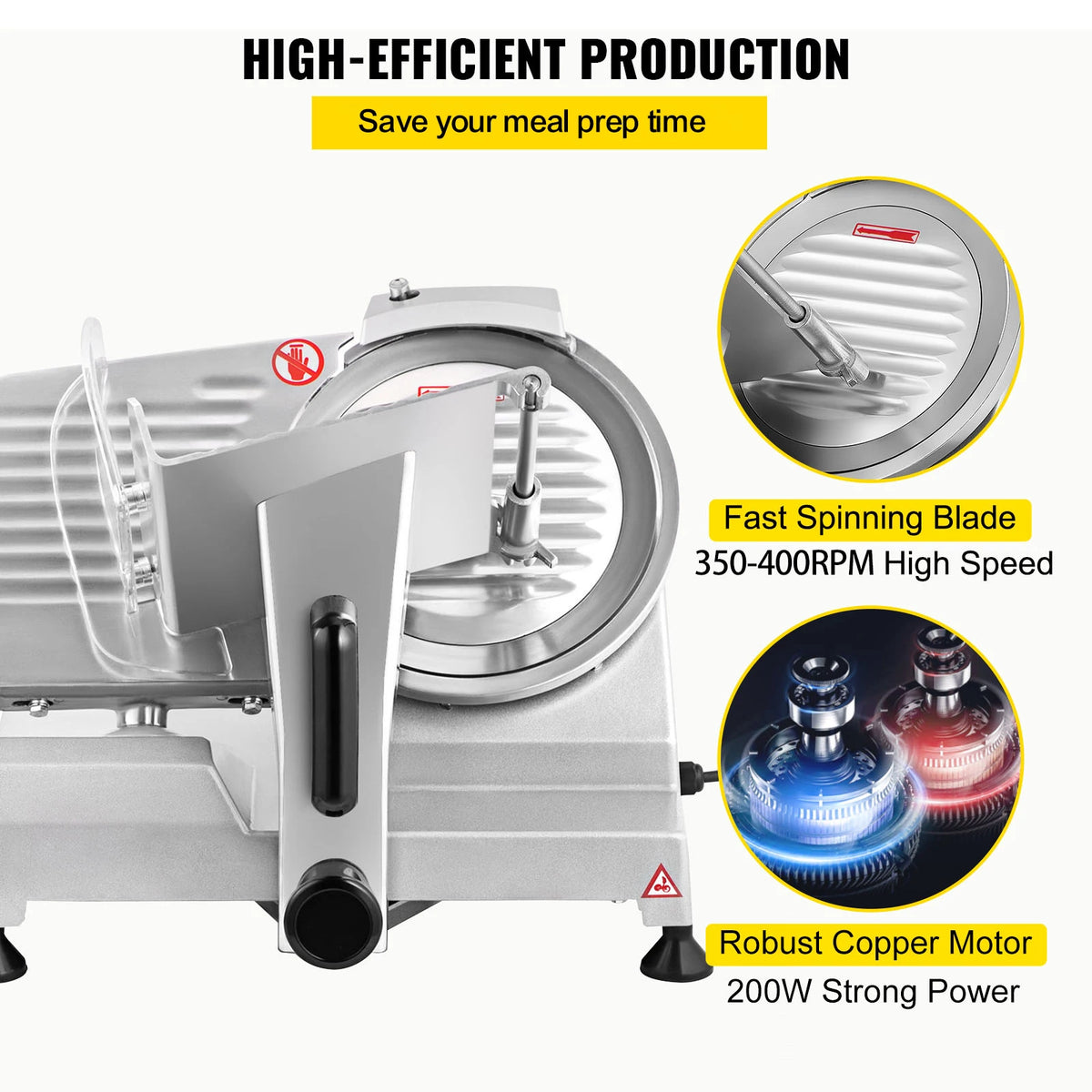 SucceBuy Electric Meat Slicer With Adjustable Thickness For Home Use