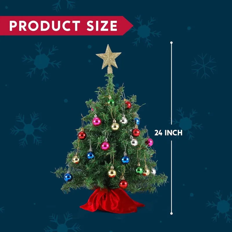 Joyfy Mini Christmas Tree With Clear Led Lights And Star