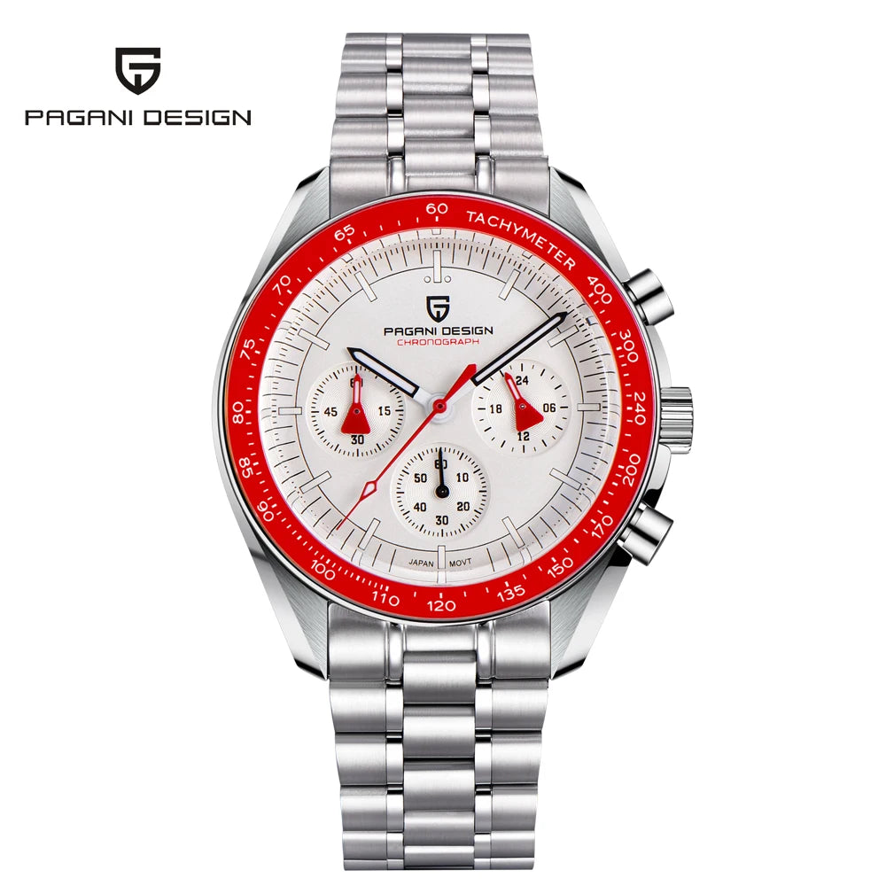 Pagani Design Stainless Steel Quartz Watch With Sapphire Glass