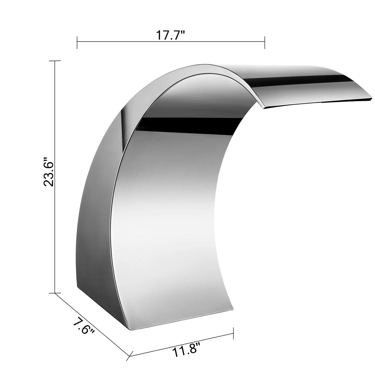 SucceBuy Stainless Steel Pool Waterfall Fountain For Garden Ponds