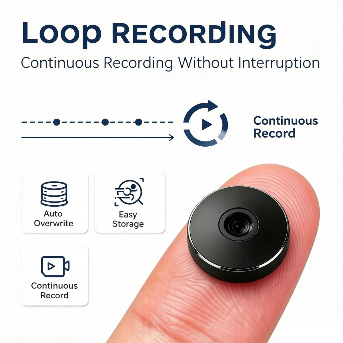 Ultra Mini HD Wireless WiFi Surveillance Camera, Miniature Portable Nanny Cam Baby Monitor With Infrared Night Vision, Mobile Remote Real-Time Viewing & Loop Recording, Compact Discreet Security Camera For Home, Baby, Pet & O