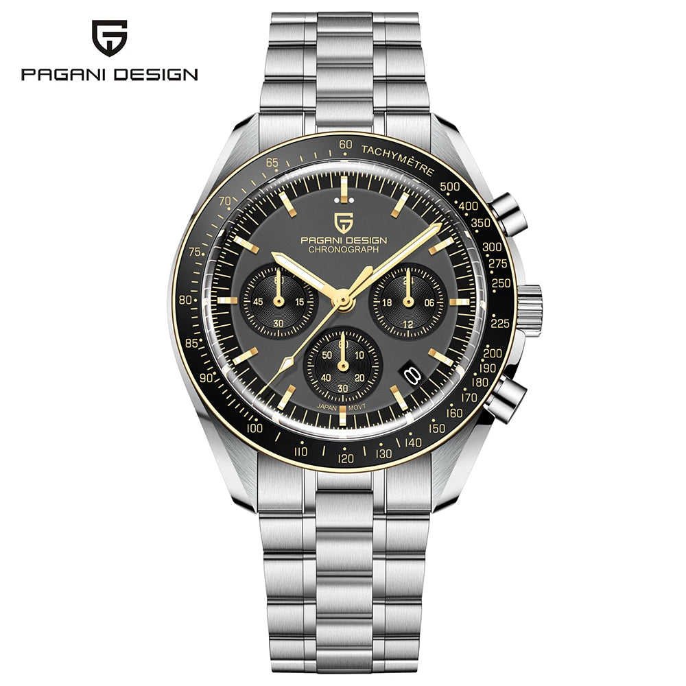 Pagani Design Stainless Steel Quartz Watch With Sapphire Glass