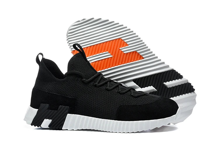 New Hot Spring Summer Outdoor Fashion Casual Patchwork Low-Top Sports Shoes Men Round Toe Lace-Up Thick Bottom Non-Slip Shoes