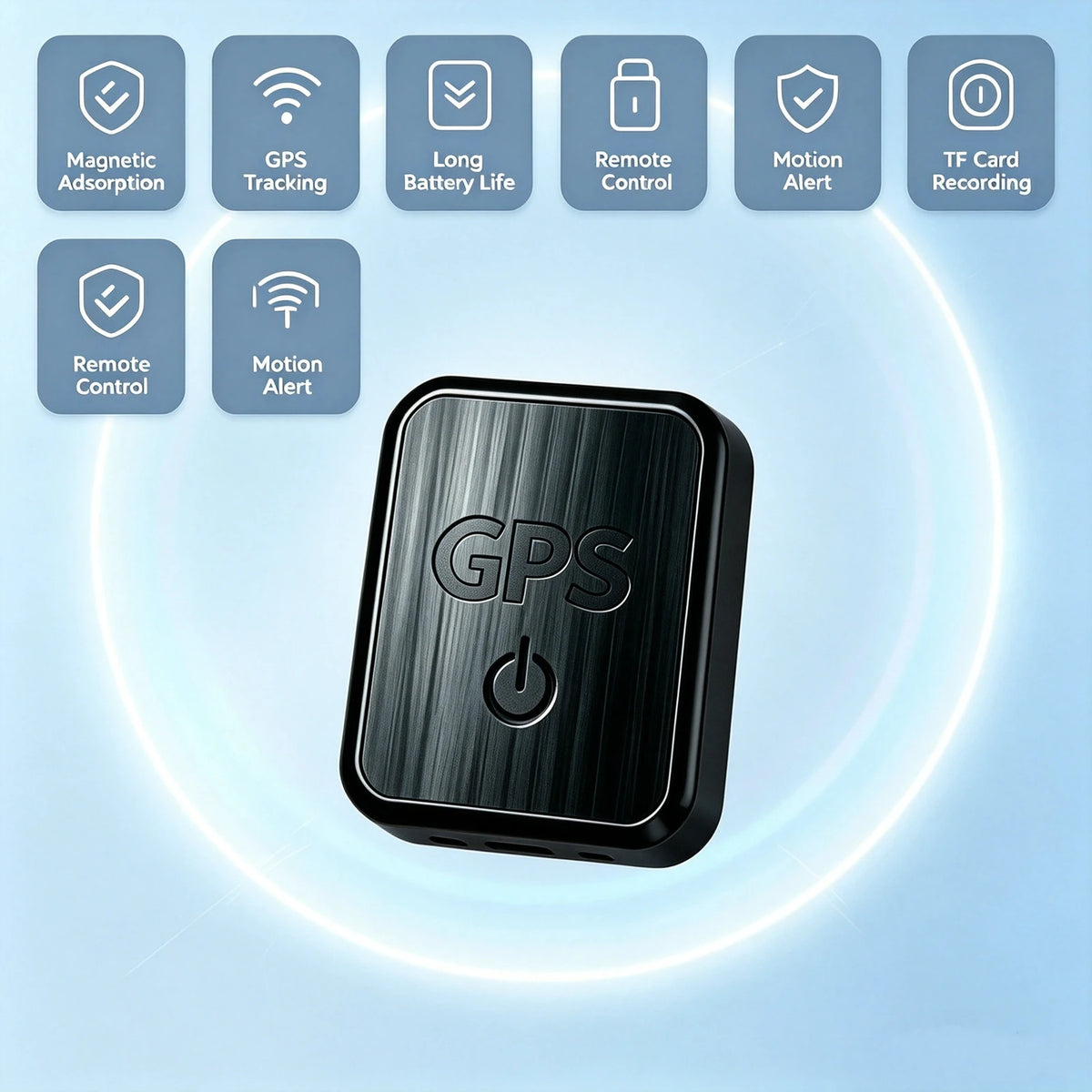 Mini Magnetic GPS Tracker, Real‑Time Portable Location Tracking Device with Long Battery Life, Historical Trajectory & Geofence Alert, Anti‑Lost GPS Locator for Vehicles, Luggage, Kids & Pets