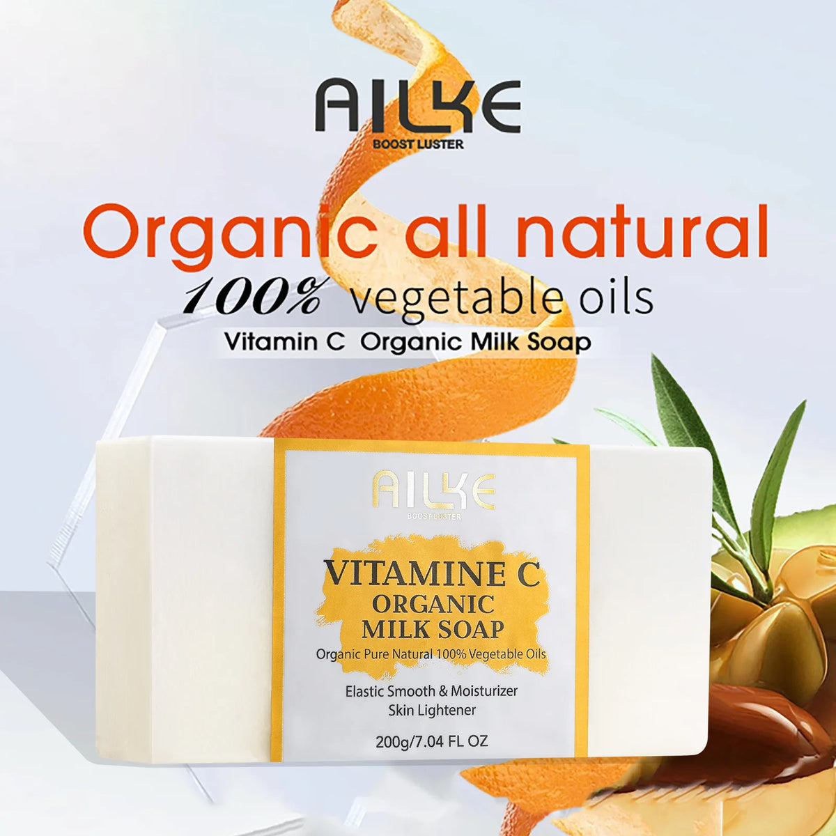 Ailke Vitamin C Organic Milk Soap Whitening Facial Cleansing