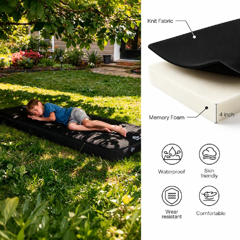 Night Cat Inflatable Sleeping Pad With Built In Electric Pump