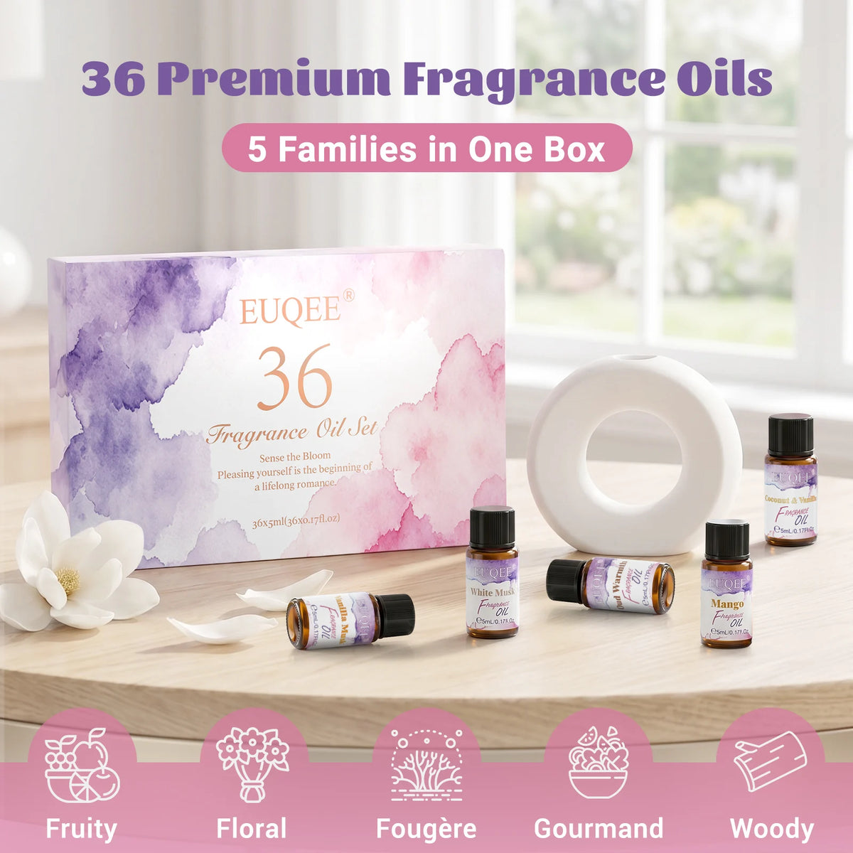 EUQEE Fragrance Oil Gift Set For Diffuser And Candle Making