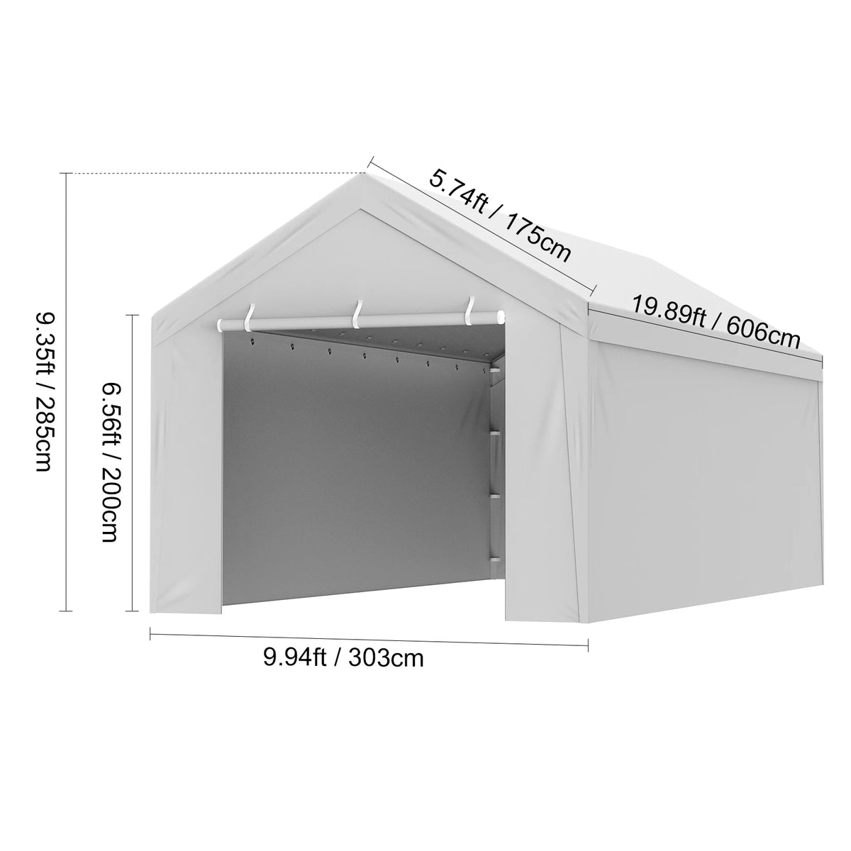 SucceBuy Replacement Carport Canopy Cover Waterproof UV Protected