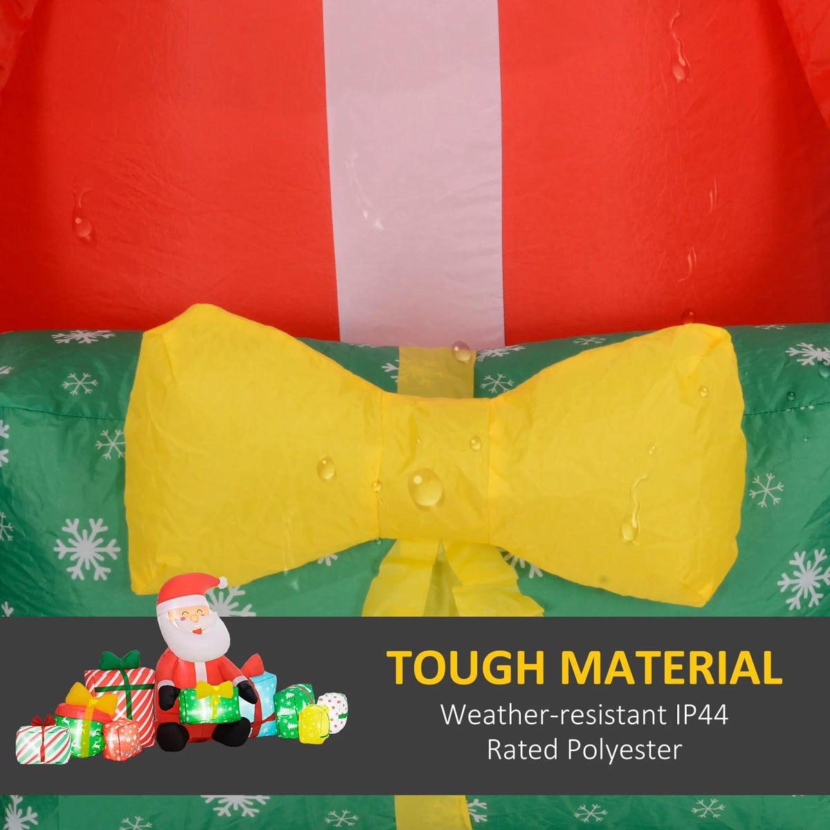 Christmas Inflatable Santa Claus Decoration With Gift Boxes And Lights