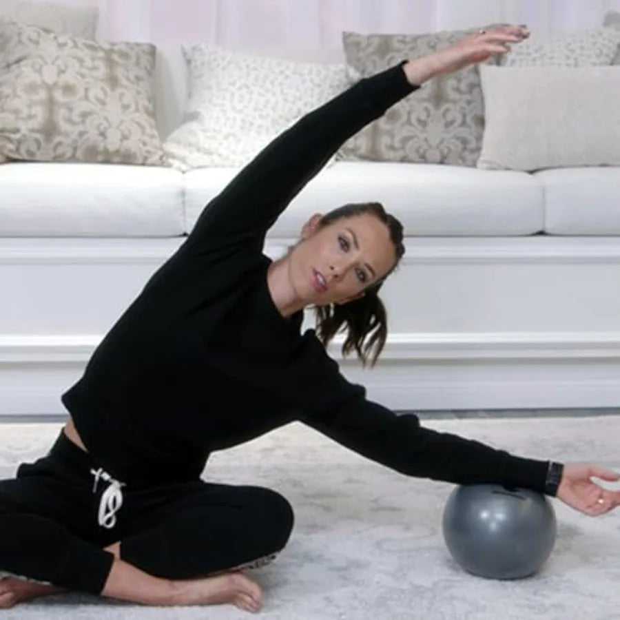 Core Ball for Core Strengthening, 8" Small Exercise Ball, Lightweight, Durable, Inflatable, Home Gym Workout Equipment for Yoga