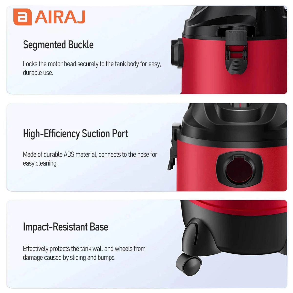 AIRAJ Electric Wet And Dry Vacuum Cleaner With Blow Function