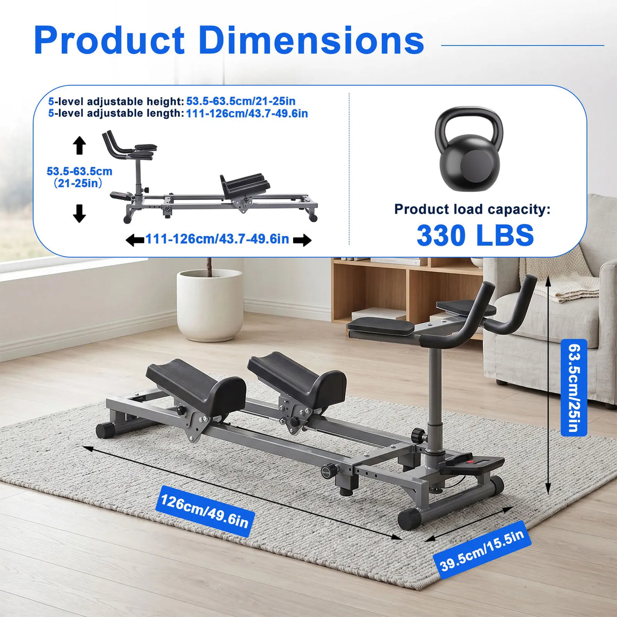 Primal Crawl & Spine Twist and Stretch Trainer – Full Body Low-Impact Cardio Machine with Adjustable Hand Grips, Knee Support & Steel Frame, Home Gym Equipment