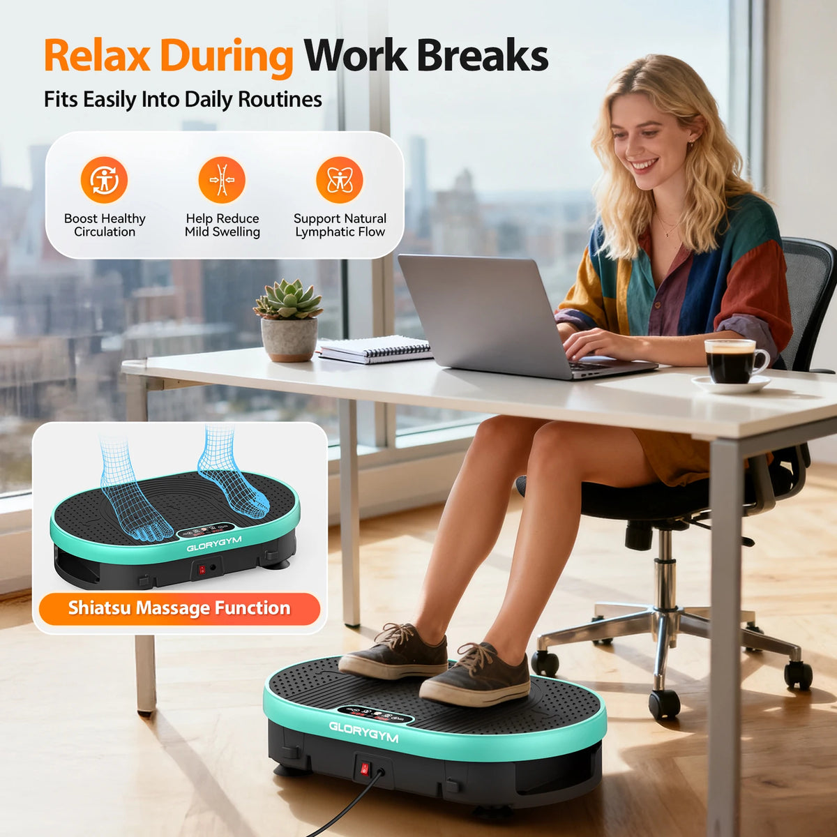 LED Display Vibration Plate Exercise Machine Whole Body Workout Power Vibrate Platform for Lymphatic Drainage Fitness Equipment