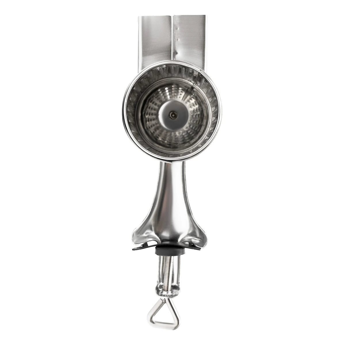 Stainless Steel Rotary Grater, Manual Drum Vegetable Slicer, 5 Interchangeable Blades, Safe Hand Crank Cutter for Potato Onion Carrot Salad
