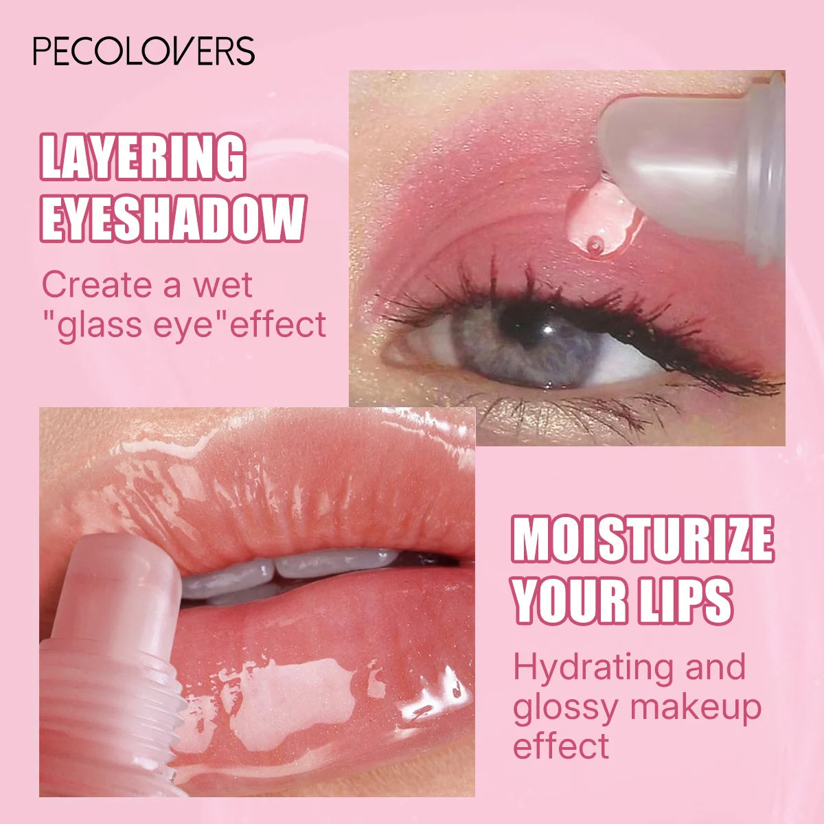 8PCS/SET Moisturizing Lip Oil Kit,Even Spreadable,Non-sticky,Translucent Shine Layer,Eye Shadow Base,Multi-shade Glossy Liquid,Everyday Lip Cosmetic For Casual Outdoor And Simple Party Looks