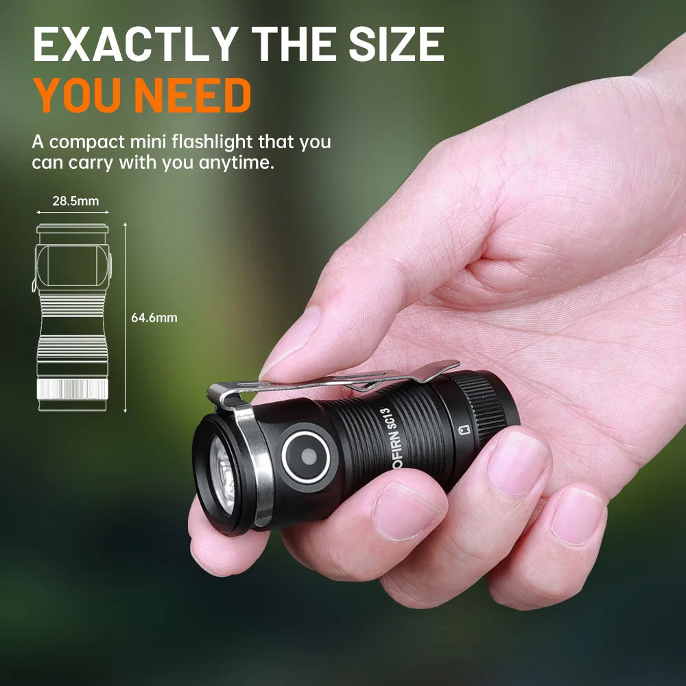 Sofirn Mini SC13 Tactical LED Flashlight With Magnet And Rechargeable