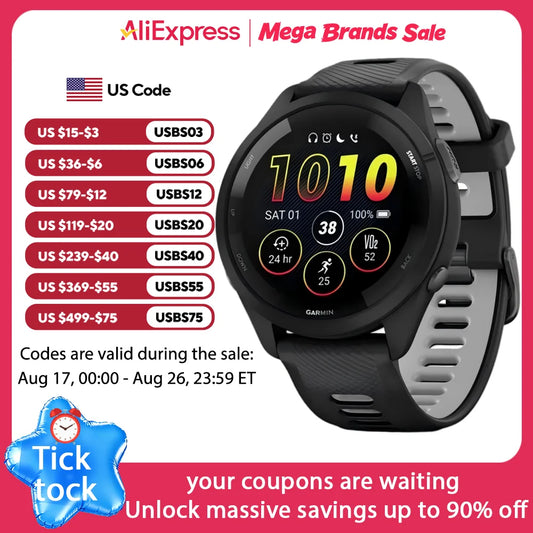 Garmin Forerunner 265 Outdoor GPS Smartwatch With Health Tracking