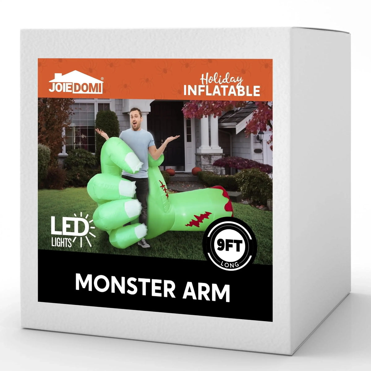 Joyfy Giant Zombie Arm Halloween Inflatable With Built In LEDs
