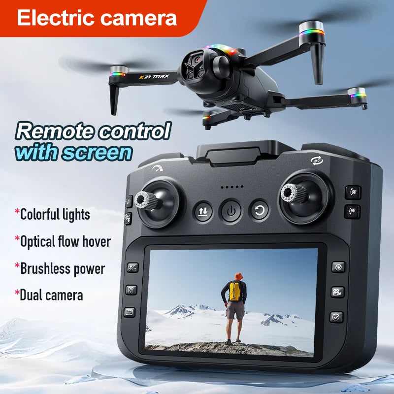 ZNLYRION Brushless Camera Drone With Screen Remote And Optical Flow