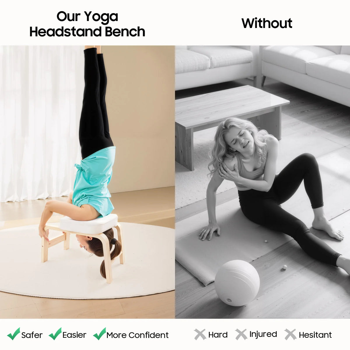 Yoga Headstand Bench Inversion Stool For Home Gym Practice