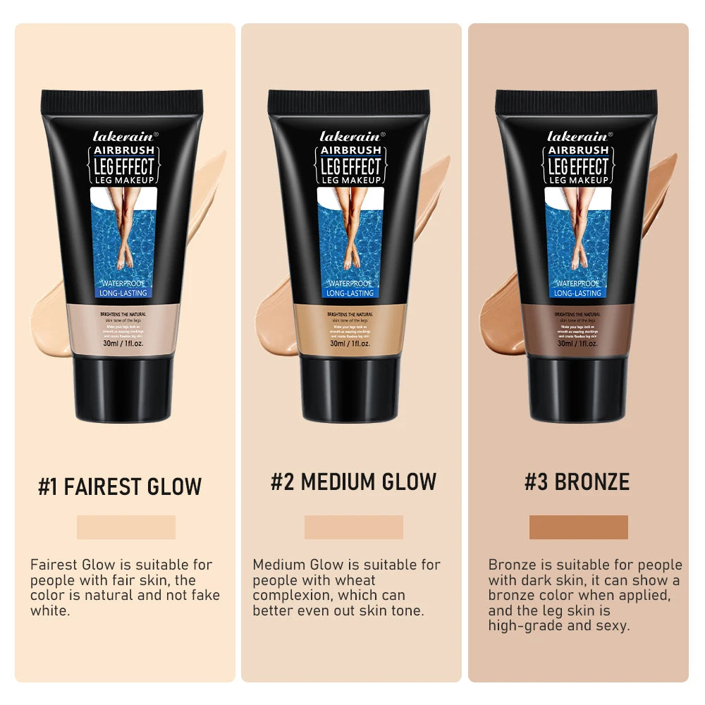 Sun Kissed Fake Tan Body Foundation Cream Waterproof Long Lasting Tanning Lotion Even Skin Tone Leg Makeup Moisturizing Body Bronzer Cosmetic