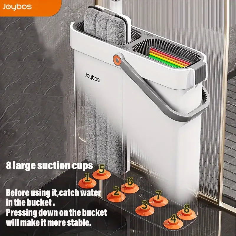 Joybos Ultra Slim Flat Mop Bucket Hands Free Cleaning System