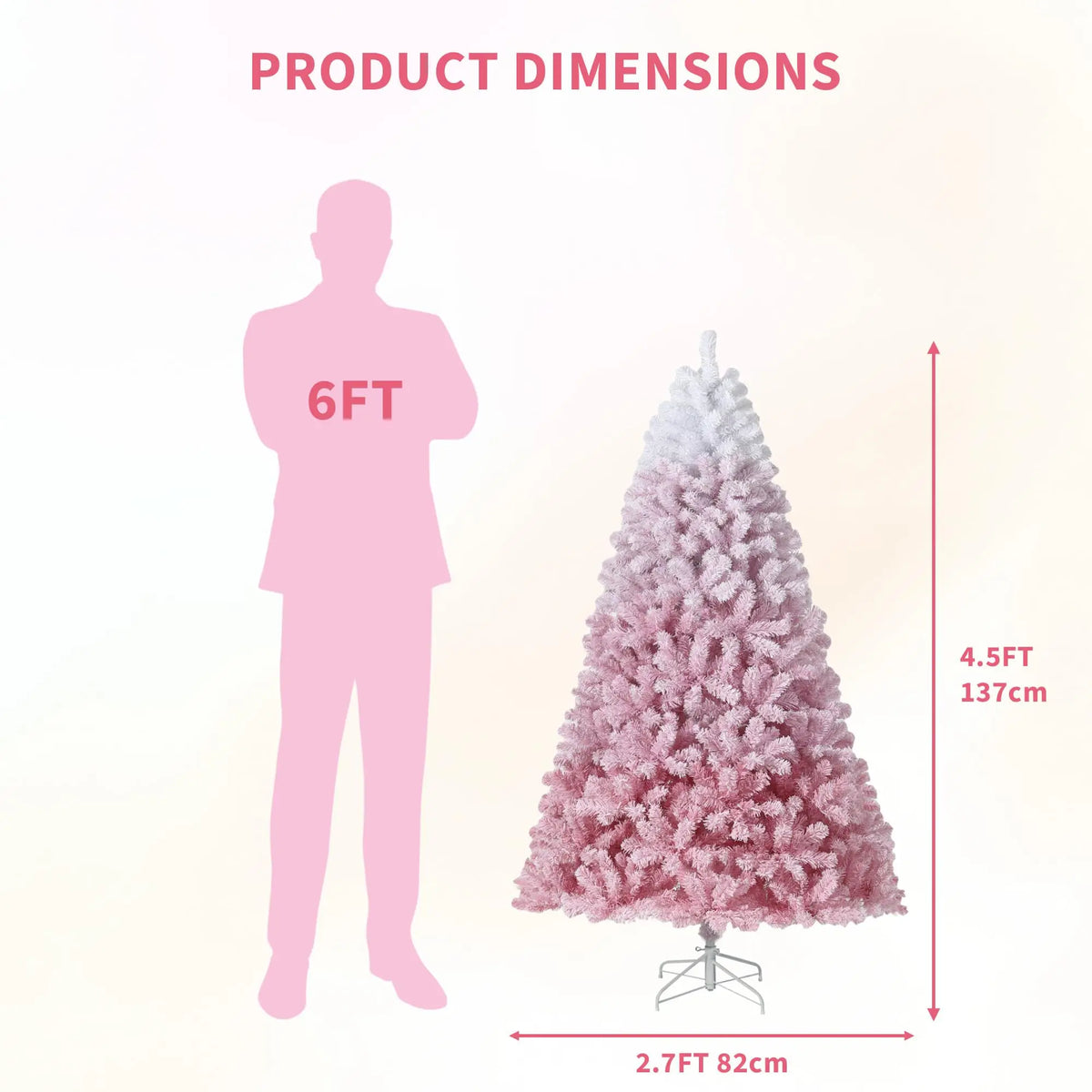 Prelit Artificial Christmas Tree With RGB Flocked Lights