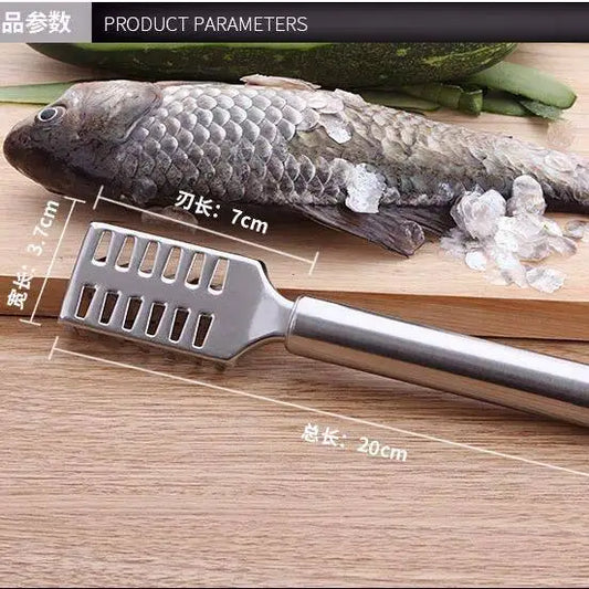 Fish Scale Remover Stainless Steel, Anti-Splash Scraper with Ergonomic Non-Slip Grip, Rust-Proof Kitchen Gadget for Fish Cleaning