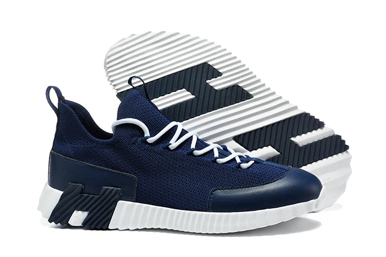 New Hot Spring Summer Outdoor Fashion Casual Patchwork Low-Top Sports Shoes Men Round Toe Lace-Up Thick Bottom Non-Slip Shoes