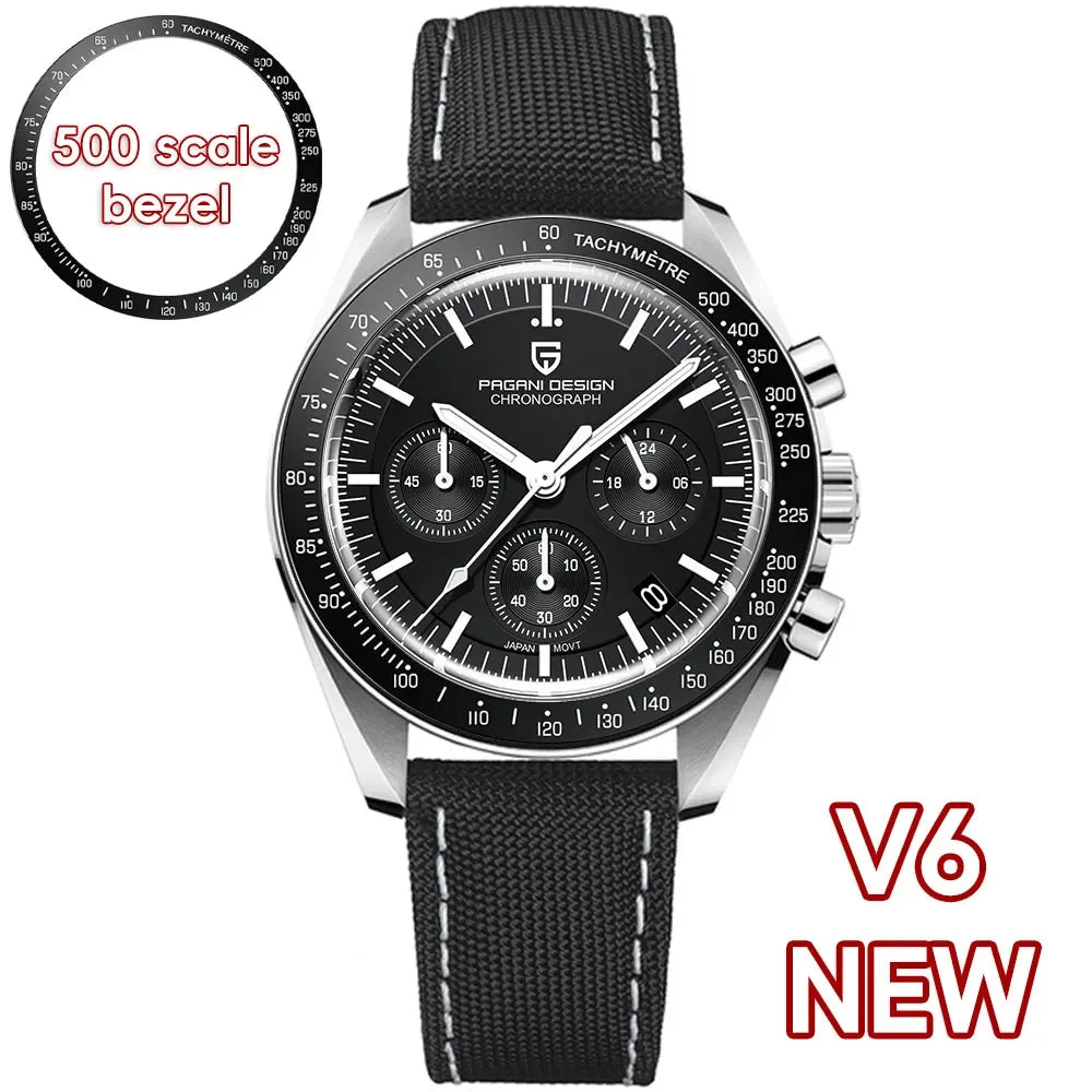 Pagani Design Stainless Steel Quartz Watch With Sapphire Glass