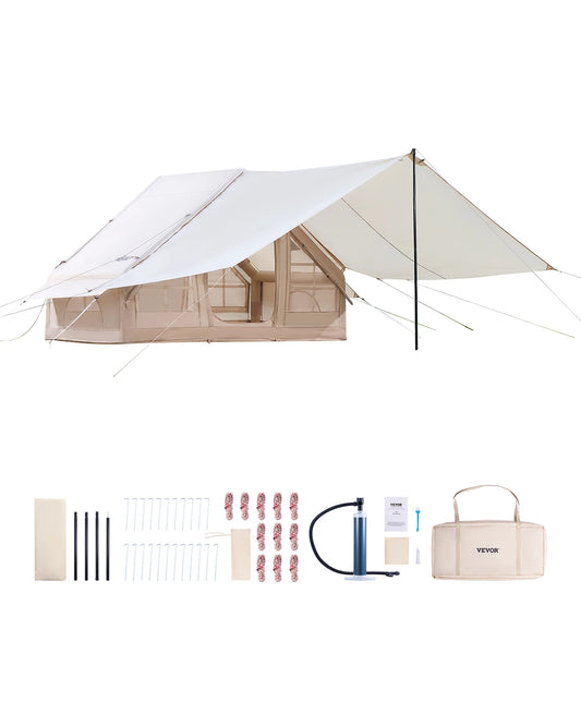 SucceBuy Inflatable Camping Tent With Hand Pump Air Column Design