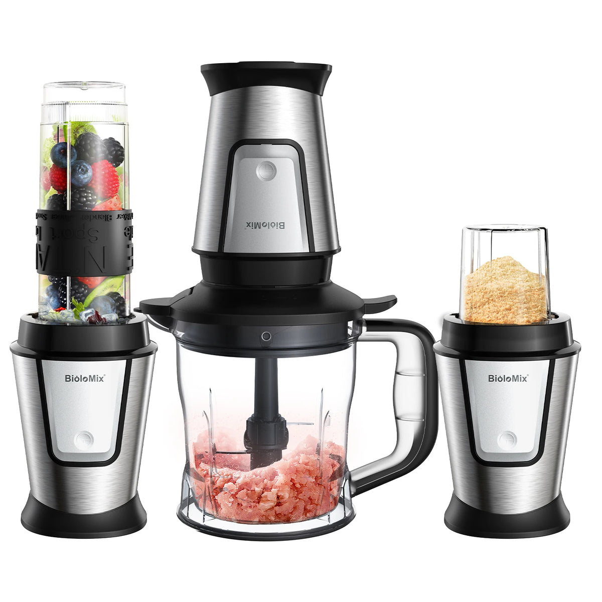 Biolomix 700W Multifunctional Portable Food Processor Blender