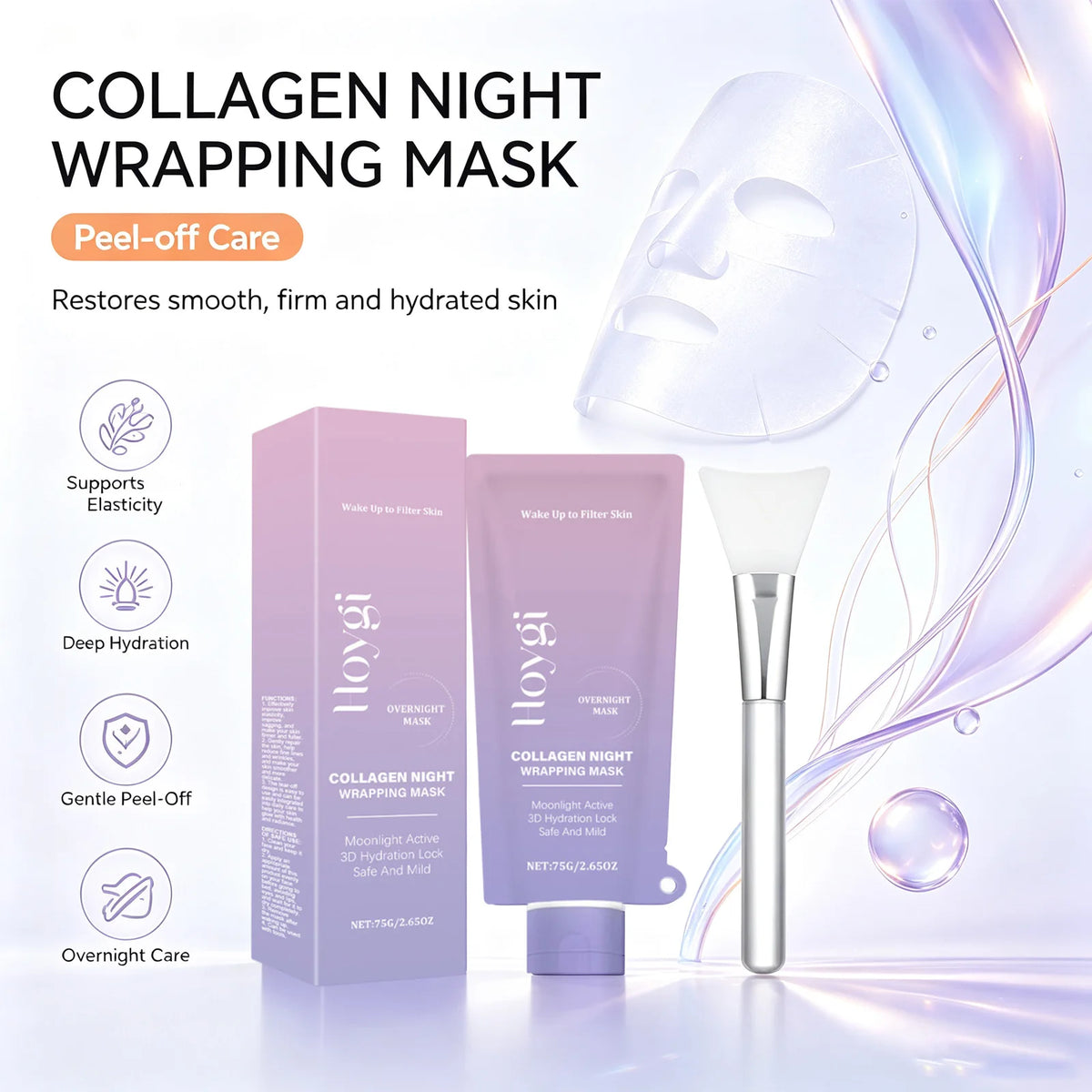 Hoygi Collagen Night Wrapping Mask with Hyaluronic Acid