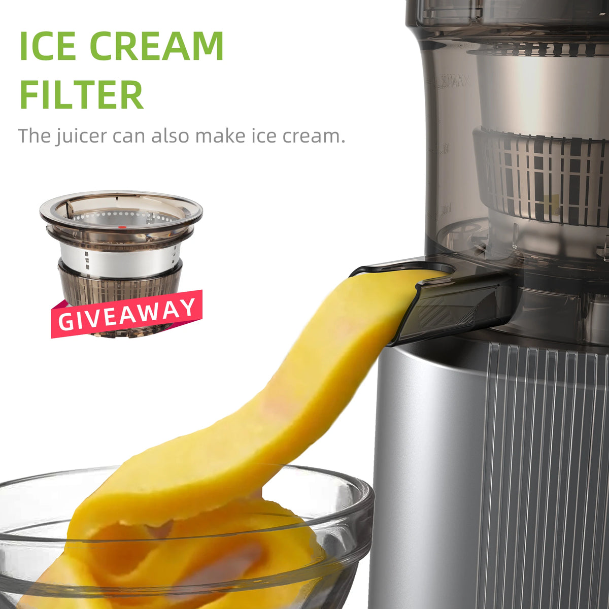 Biolomix Slow Masticating Cold Press Juicer With Wide Feed Chute