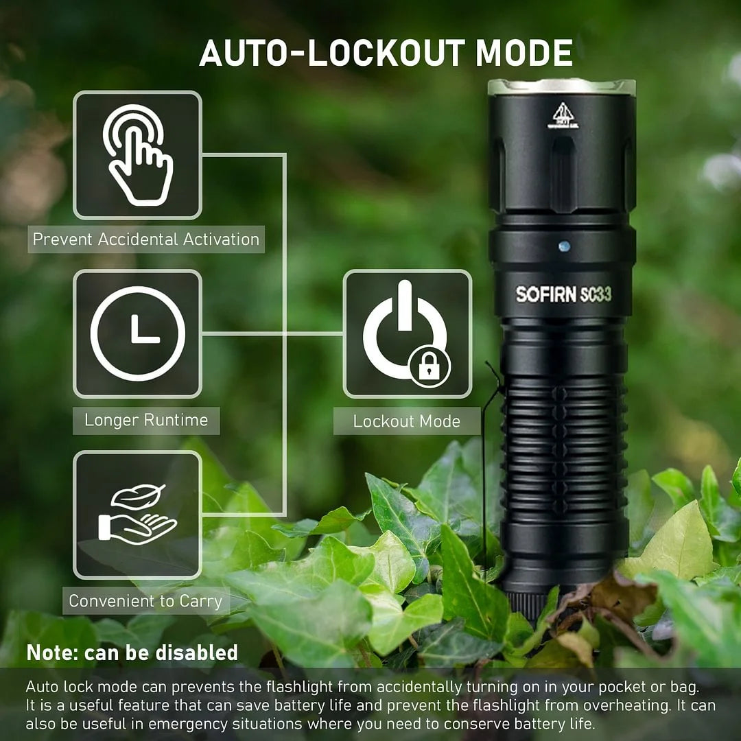 Sofirn Sc33 Xhp70.3 Hi Led Flashlight With Usb C Rechargeable