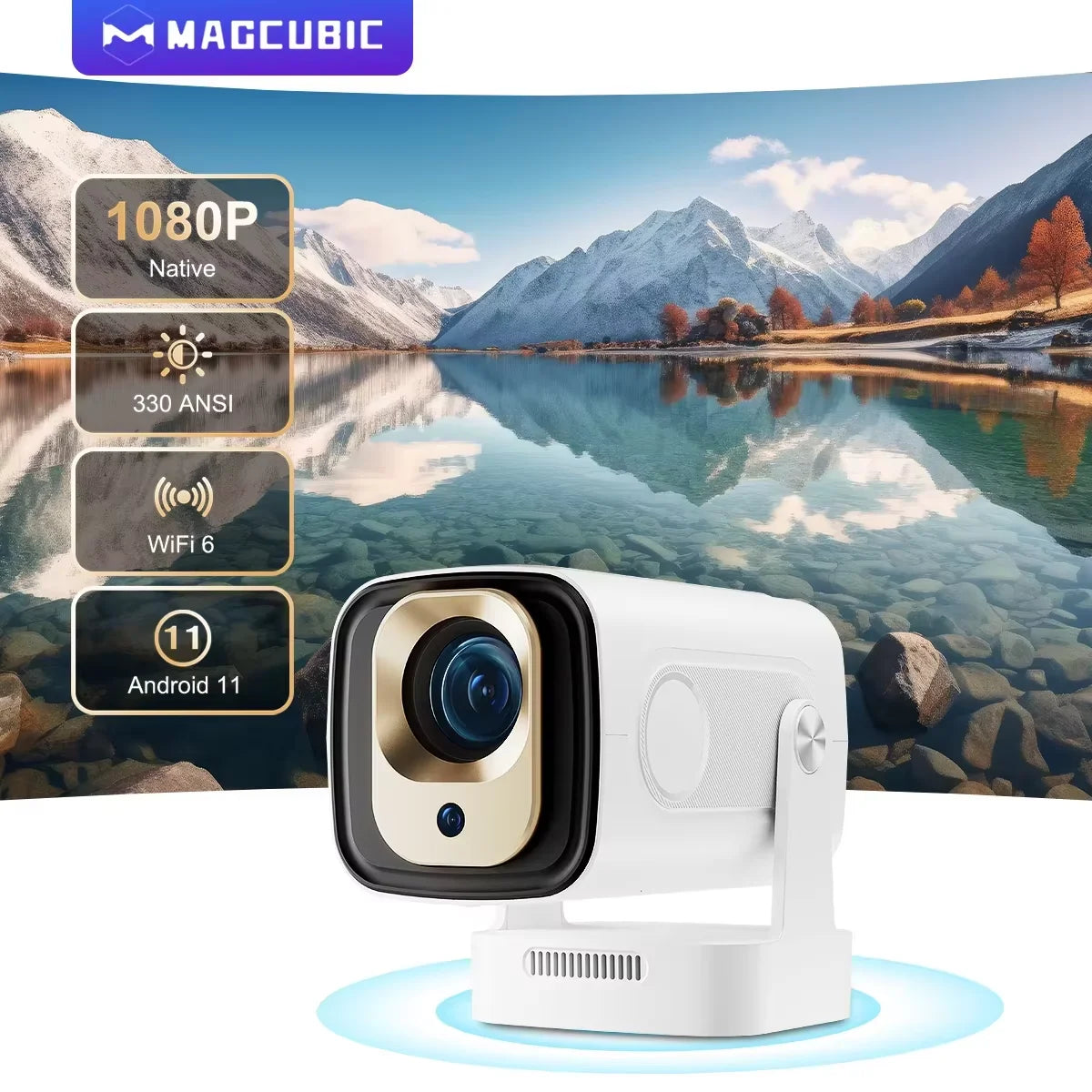 Magcubic HY310 Auto Focus Projector 1080P Native 4K Portable Cinema