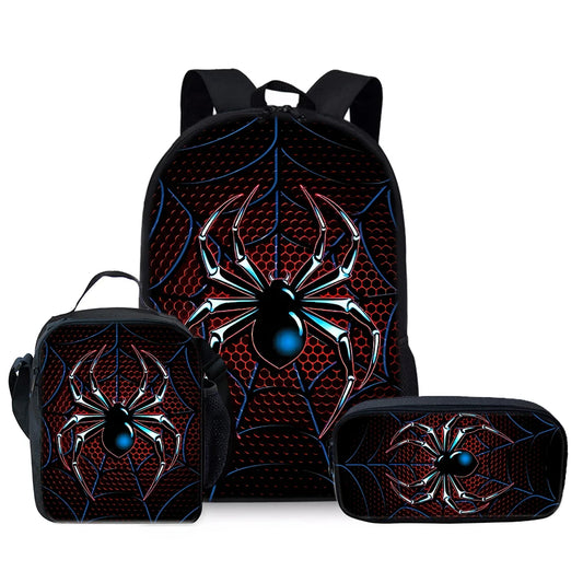 Children 3D Animated Spider Pattern School Backpack