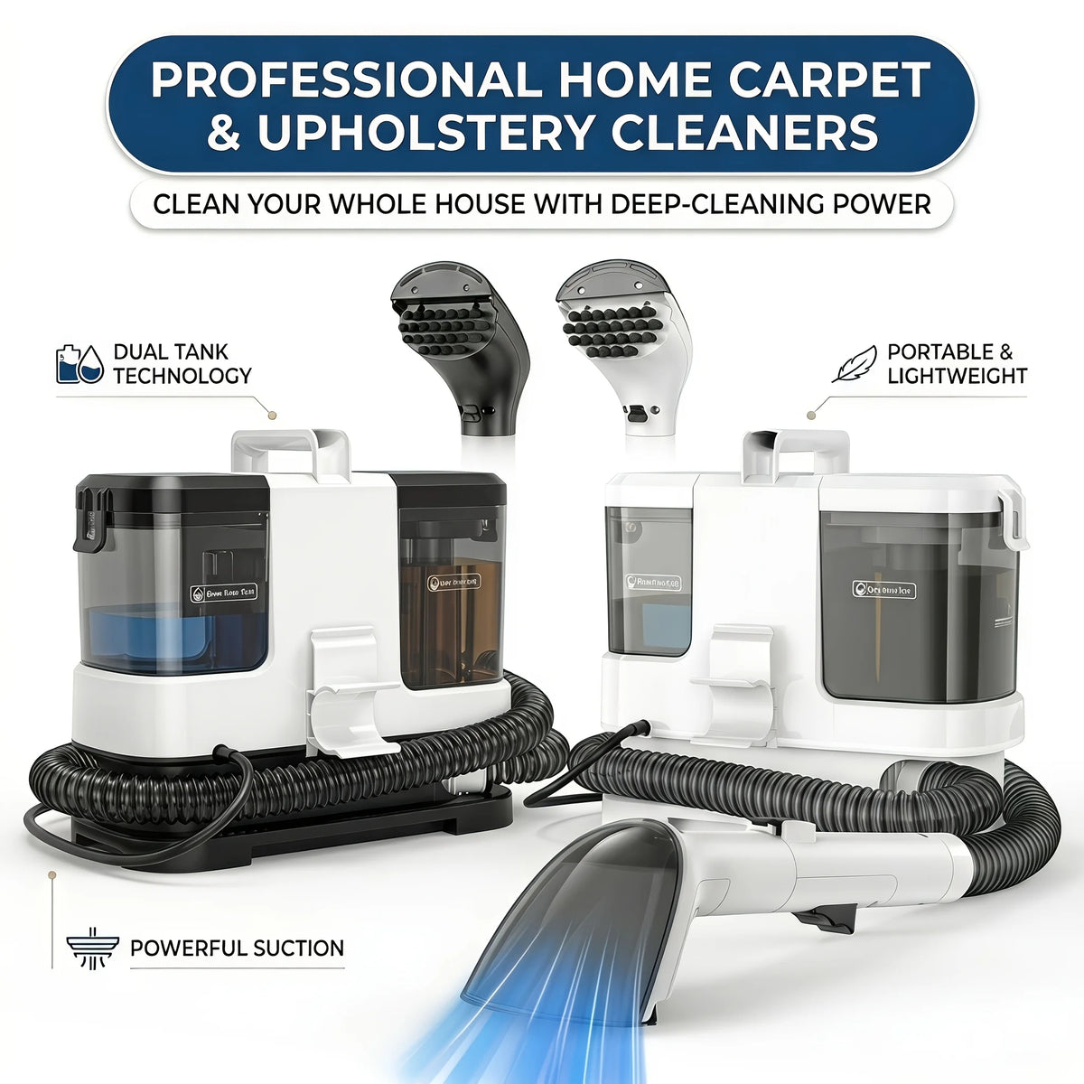 Lubluelu V2 Portable Carpet And Upholstery Spot Cleaner