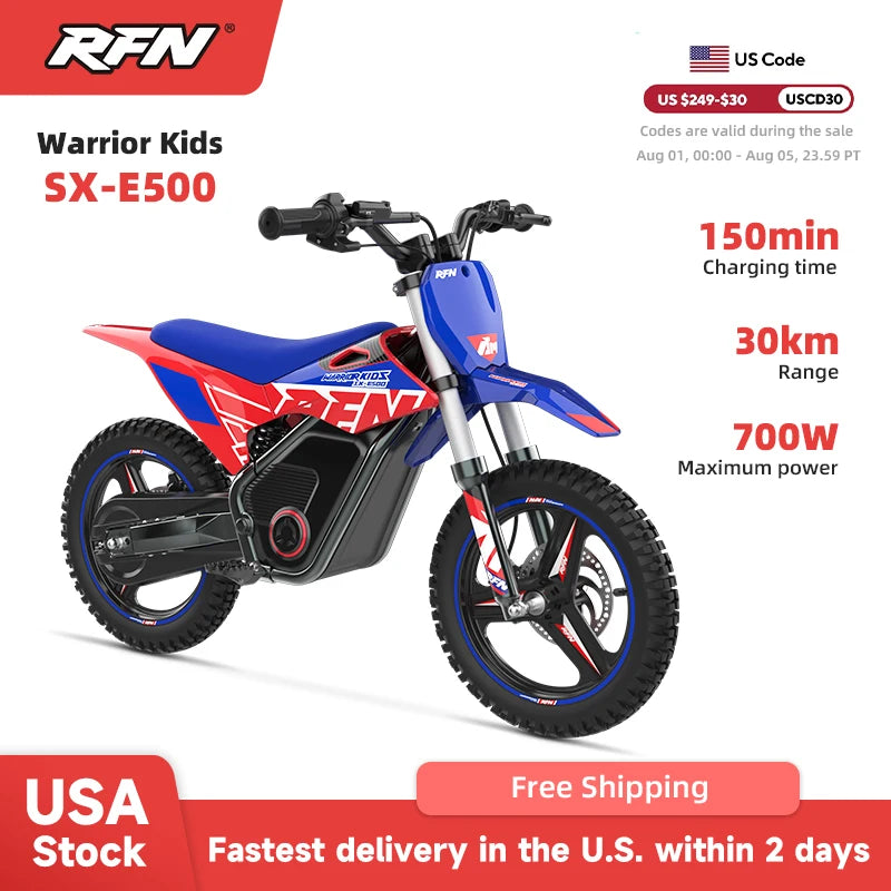 RFN Warrior Kids Electric Dirt Bike Off Road Motorcycle