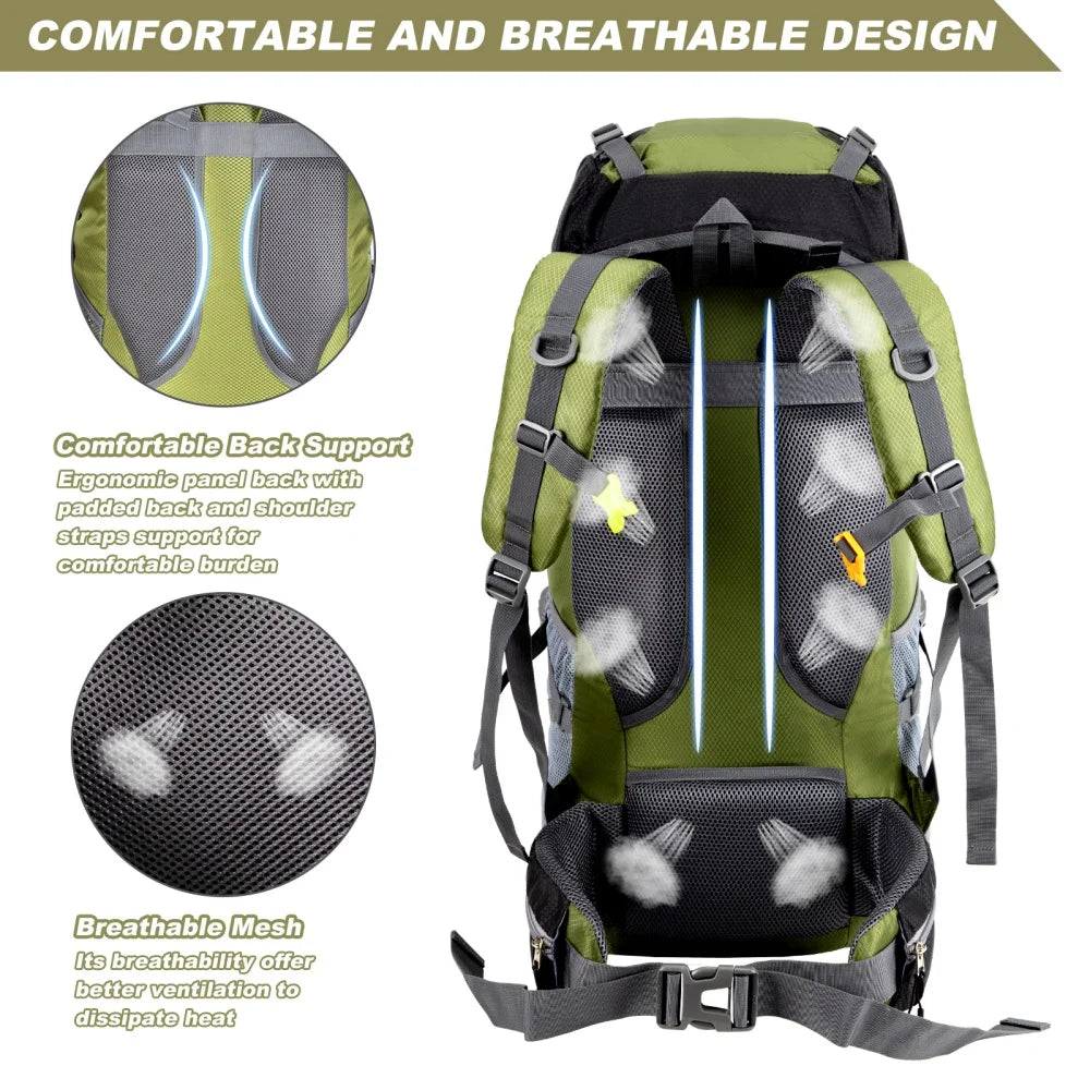 Night Cat Lightweight Hiking Backpack With Rain Cover