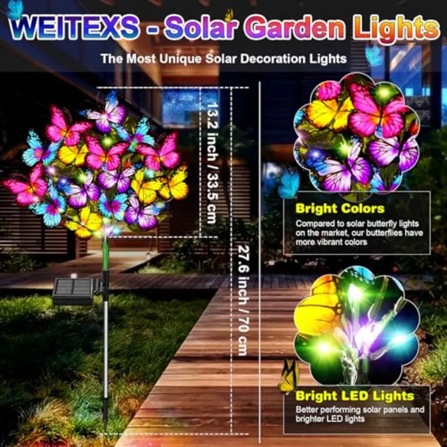 Solar Garden Solar Outdoor Waterproof Solar with New Upgraded 1 LED 8 s Outdoor Solar for Yard Outside Garden Pathway Decor Gif