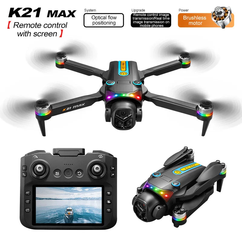 ZNLYRION Brushless Camera Drone With Screen Remote And Optical Flow
