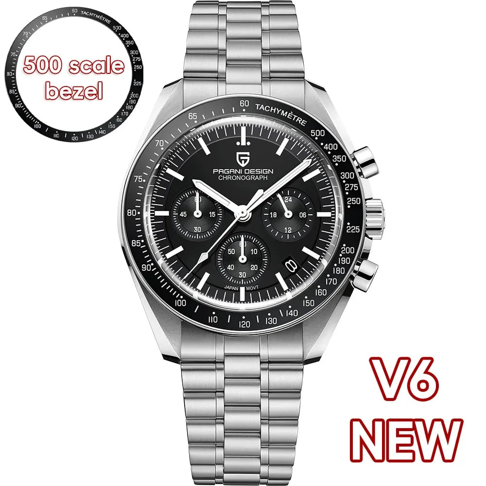 Pagani Design Men Sports Chronograph Quartz Watch With Sapphire Crystal