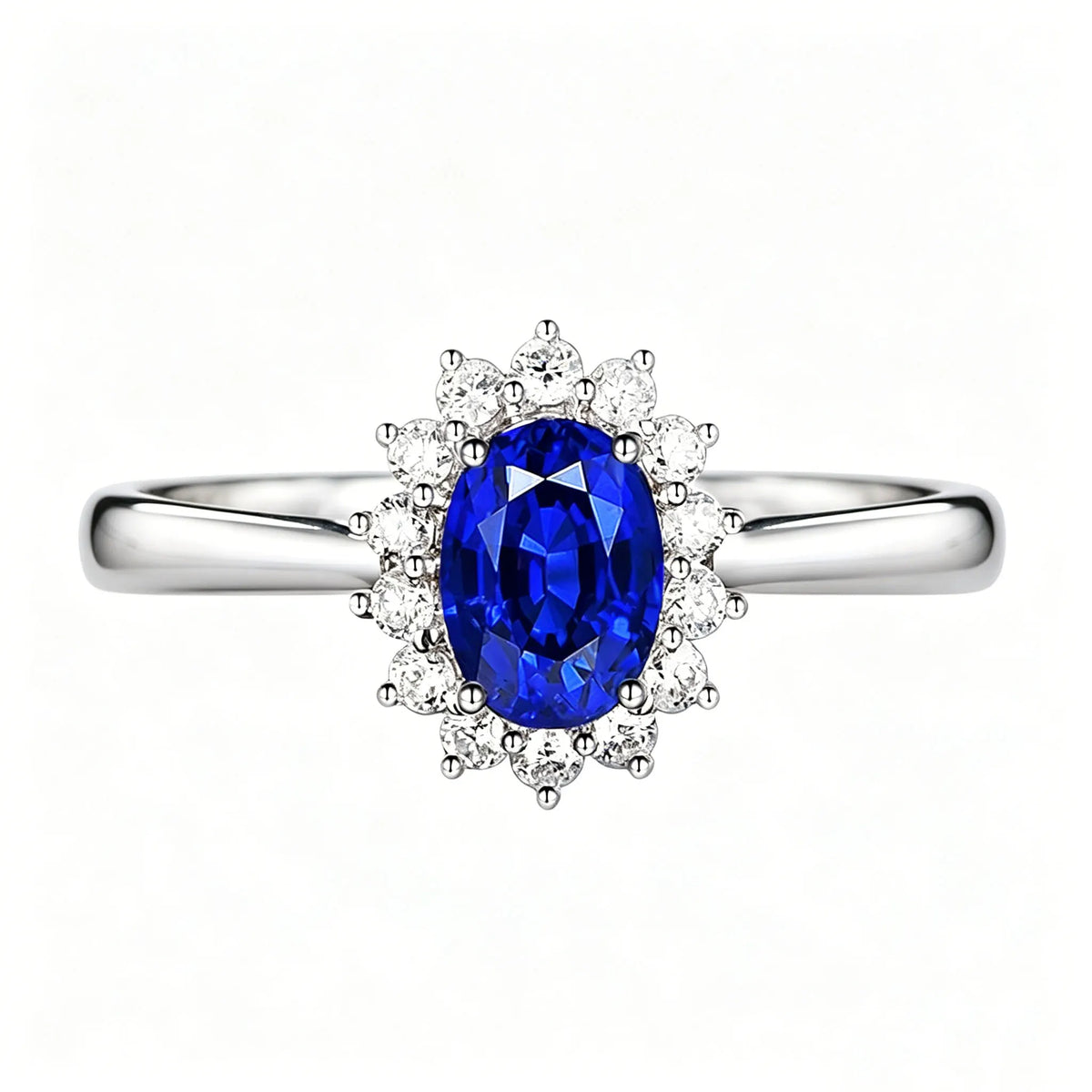 LYEE CYEE 925 Sterling Silver Blue Moissanite sunflower Ring colorful Jewelry Women's Engagement Wedding Ring Valentine's Day Gift Birthday Party Gift