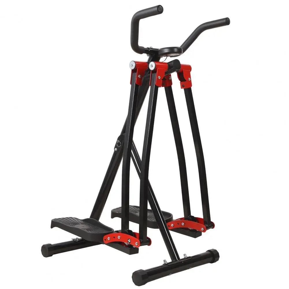 Cross Trainer Glider, 330LBS Load Bearing Air Walker Exercise Machine, Foldable Elliptical Cross Trainer With LCD Monitor